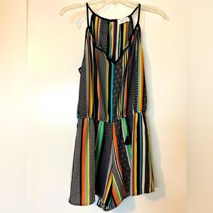 Summer Striped Sleeveless Romper